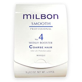 Milbon Smooth No 4 Weekly Booster - Coarse Hair, 4 x 0.3 oz