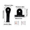 MYLERCT Aluminium Flagpole Holder, Adjustable and 180° Rotatable, Black, 26.8