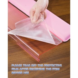 Computer Keyboard Stand for Desktop, Ergonomic Keyboard Riser with Wrist Rest for Easy Typing, Keyboard Wrist Support with Anti-Slip Base, Comfortable Keyboard Holder with Wrist Pad(Pink)