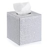 BTSKY Square PU Leather Tissue Box Cover - Stylish Cube
