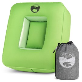 SkogzillaCo TrailNeck 1.0 Inflatable Camping Pillow-Small, portable, best-rated, sleeping bag camp pillow, backpacking gear, car or plane pillow, travel pillow, side sleeper pillows for adults (Green)