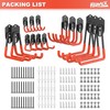 TORACK 15 PCS Garage Storage System Hooks, Shelving Hooks for