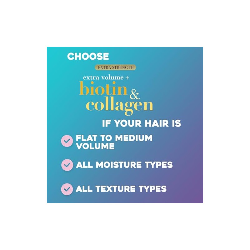 OGX Biotin & Collagen Extra Strength Volumizing Conditioner for Thicker,
