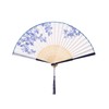 QIRMIZI 10 Pieces Handheld Fans, Silk Folding Fans, Floral Folding