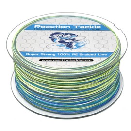 Reaction Tackle Braided Fishing Line Camo Aqua 15LB 1000yd