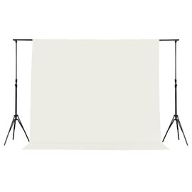 Joccun 6X9FT Ivory Backdrop Background for Photography,Polyester Backdrop Curtain Background Screen for Photography,Photoshoot,Video Recording,Studio(6X9ft,Ivory)
