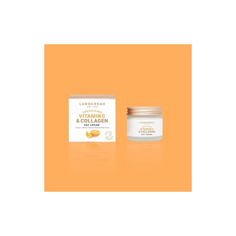 Crema de día energizante con vitamina C y colágeno Lanocreme