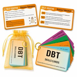 DBT Skills Coaching Cards with Guided Examples & Goals – 24 DBT Flashcards for Emotional Regulation, Stress Relief & Coping Skills Cards for Teens & Adults