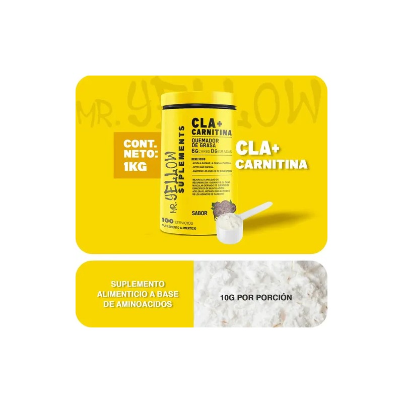 Mr. Yellow Cla Carnitina 1kg 100 Servs