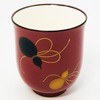 Koransha Teacup Red and Black, 3.3 inches (8.5 cm), Set