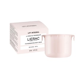 Lierac Lift Integral - Recambio de crema de noche reafirmante y elevadora con ácido hialurónico, ARN rosa y extracto de tulipán negro, adecuado para todo tipo de piel, incluyendo sensible, repuesto de 1.7 fl oz