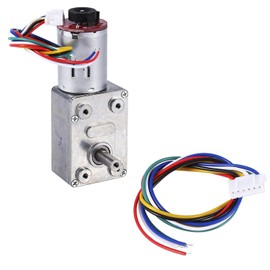 FTVOGUE Motor DC Motor 12V Motorreductor de tornillo sinfín de alto par 12V con encoder Srong autoblocante(10RPM)