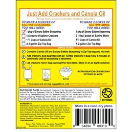 Savory Saltine Seasoning, 1.4 Ounce, Sweet Bar-B-Q, 2 Pack