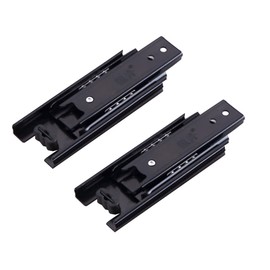 Tianher Drawer Guide, Full Extension, Drawer Runners, Ball Bearing, 100 mm, 3 Folds, Full Extension, Side Assembly, 45 kg Load Capacity, Drawer Guide, Black, 4 Inch, 1 Pair (Pack of 2)