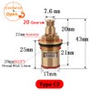 Faucet Ceramic Stem Cartridge Valve, G1/2" Brass Tap Ceramic Disc