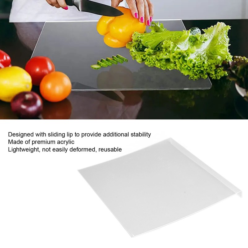 Acrylic Cutting Board Non Slip Lightweight Clear Chopping Board with