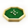 Heavy Duty 12 Inch Octagonal Wooden Dice Tray with Felt