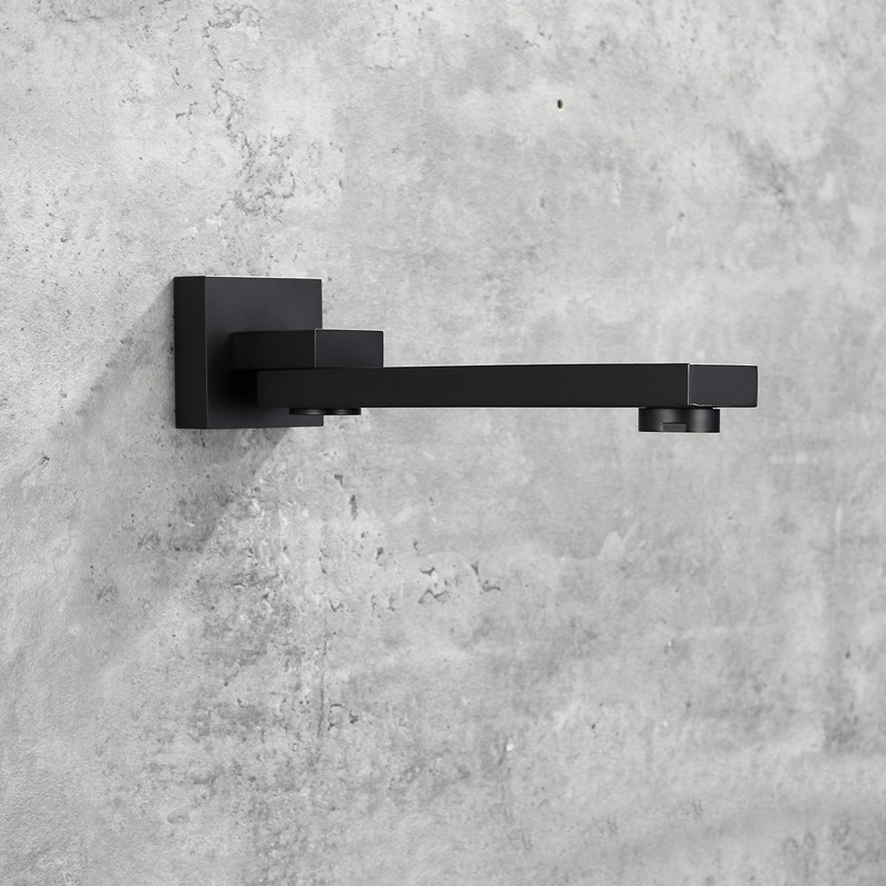 DEOLER Tub Spout, Matte Black 1/2 NPT Thread Square Tub