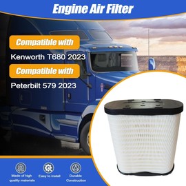 XQSMWF D37-1061 Engine Air Filter Compatible with Kenworth T680 2023 Compatible with Peterbilt 579 2023 Replace D371061