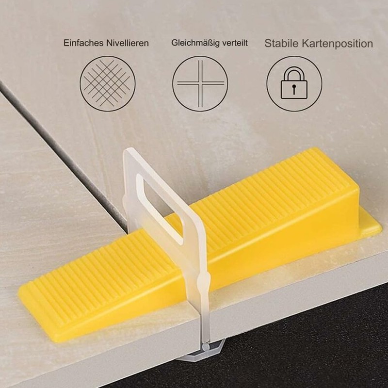 Pack of 100 Standard Tabs, Joint Width 1.5 mm, Levelling
