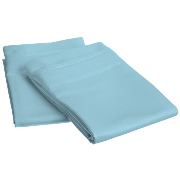 SUPERIOR 1000-Thread-Count 100% Long-Staple Combed Cotton Pillowcase Set King, Light
