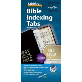 Catholic Gold-Edged Bible Indexing Tabs, Old & New Testament plus Catholic Books