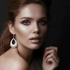 Gemynix 14k Gold Plated Double Teardrop Dangle Earrings for Women Classic Teardrop Shape Drop Earrings with Leverback Elegant Lightweight Jewelry Birthday Gift.-s