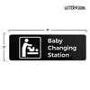 Baby Changing Station Sign, Durable ABS Plastic with Full Adhesive