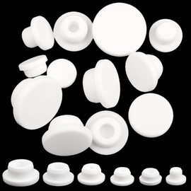 12PCS Silicone Bathtub Jet Covers, Waterproof Hole Plugs for 12mm, 15mm, 17mm, 19mm, 21mm, 23mm Tubes - Includes 2PCS of Each Size, Durable & Easy to Install Bath Tub Plug Set (White)