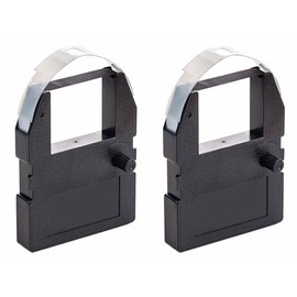 (2 Pack) Ribbon Cartridge for Pyramid 3500, 3700, 4000 Time Clocks, Black Ink, 4000R Compatible Replacement