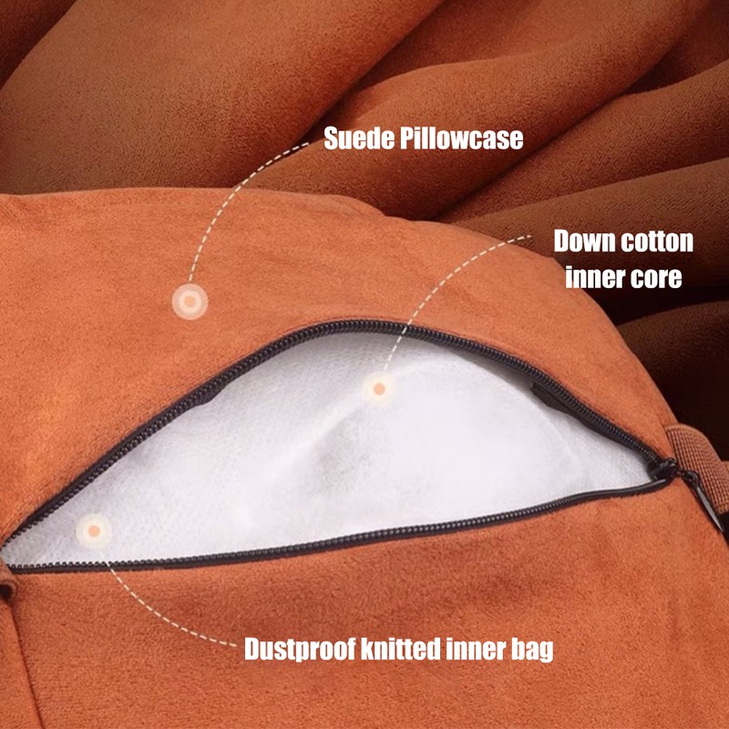 Car Neck Pillow Car Suede Headrest Cushion Support Pillow Compatible
