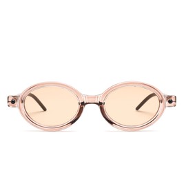 Louriy Retro Oval Sunglasses for Women and Men Fashion Small Oval Sunglasses 90s Vintage