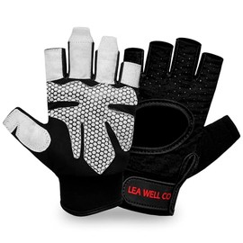 LEA WELL CO Weight Lifting Gloves! Premium Grip, Wrist Support, and Comfort. Workout Gloves for Men and Women for Bodybuilding, Powerlifting, and Gym Training (Black, Large)