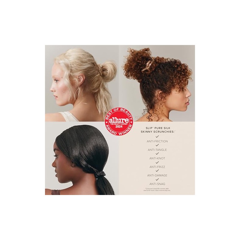 slip Skinny Brown Scrunchies - Back to Basics - Anti-Crease,
