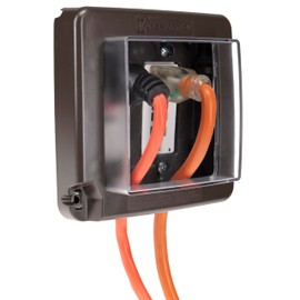 Intermatic WP7200BR Low-Profile Extra-Duty Weatherproof 2-Gang Cover, Bronze - Expandable Front Window, Versatile Mounting, Complete Installation Kit - Protect Outdoor Outlets - 2 Pack