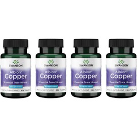 Swanson Copper Antioxidant Immune System Red Blood Cell Support Mineral Supplement (Copper chelate) 2 mg 300 Tabs (4 Pack)
