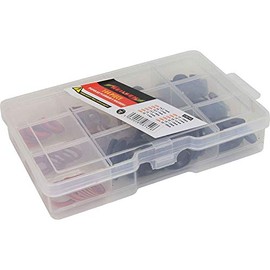 Arctic Hayes ARC557000 A557000 557000 Popular Plumbers Washer Kit 144 Piece, Black