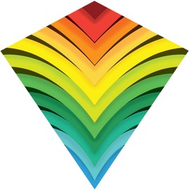 X Kites ColorMax® Palm Nylon Ultra High Definition Deluxe Diamond Kite, 25 Inches Tall