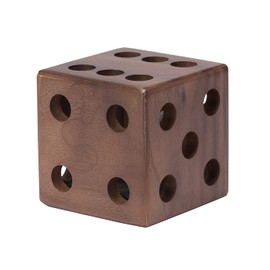 Chatani Sangyo Wooden Desktop Collection Dice Pen Stand, 853-200, Width 3.1 x Depth 3.1 x Height 3.1 inches (8 x 8 x 8 cm)