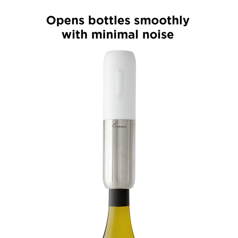 Rabbit Compact Electric Wine Opener - Electric Corkscrew with Built-In