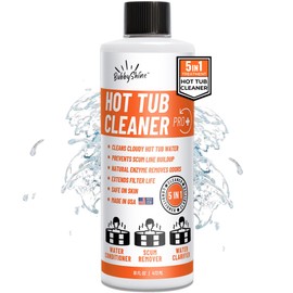 BubbyShine, 5in1 Weekly Hot Tub Cleaner - Spa Clarifier Hot Tub Accessories, Spa Cleaner Hot Tub Clarifier, Spa Chemicals for Hot Tub Scum, Hot Tub Enzyme, Inflatable Hot Tub Chemicals Starter Kit
