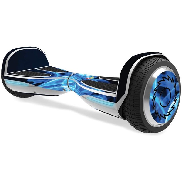 MightySkins Skin Compatible with Razor Hovertrax 1.5 Hover Board - Blue Flames | Protective, Durable, and Unique Vinyl Decal wrap Cover | Easy to Apply, Remove, and Change Styles | Made in The USA