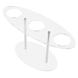 iplusmile Acrylic Ice Cream Cone Holder, 3 Holes Waffle Sushi Hand Roll Display Stand, Clear Food Display Stand Rack for Birthday Parties, Weddings, Christmas