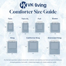 VK VK·LIVING Cooling Comforter King Size, Summer Cooling Blanket for Hot Sleepers and Night Sweats, Double-Sided Q-Max 0.45 Lightweight Breathable Soft Cooling Quilt for Bed Couch, 90"x108", Dark Gray