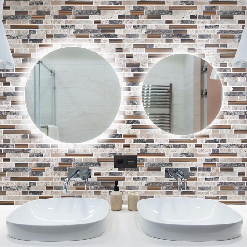Art3d 10-Sheet Heavy-Duty Peel and Stick Backsplash, Waterproof Wall Tiles
