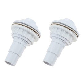 Hicello Above Ground Pool Complete Return Jet Fitting with Gasket and Adapter, 2PCS Adapter Replace Hayward SP1023 1-1/2-Inch FIP Inlet Return Fitting with Locknut and Gasket