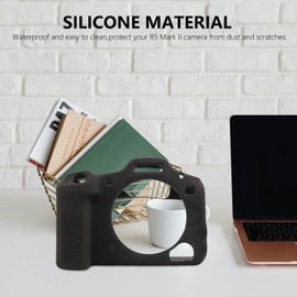 R5 Mark II Schutzhülle, weiches Silikon, ultradünn, leicht, für Canon EOS R5 Mark II Kamera, Schwarz
