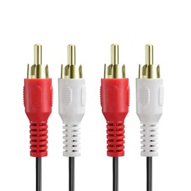 Universal 2 RCA to 2 RCA RCA Cable, Male Stereo Audio Patch Coaxial L/R Cable Cord Plug US