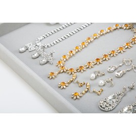 Acid Jewelry Tray Box Flat Velvet Accessories Jewelry Watch Display Velour Material 35x25x3.5cm (Gray)