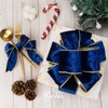 Ribbli Royal Blue Velvet Wired Ribbon 2.5 Inch Metallic Blue